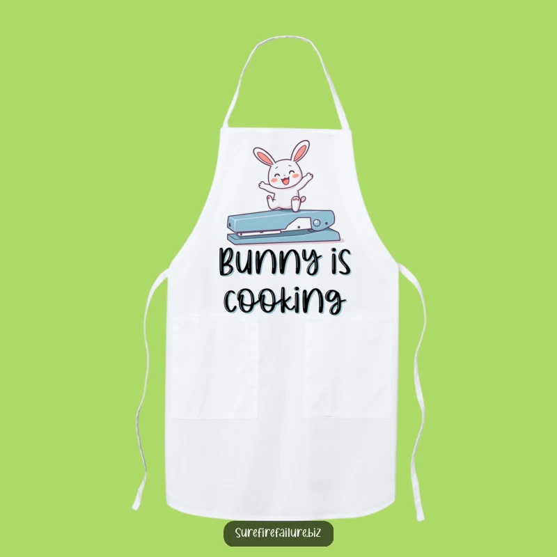 Funny Bunny Apron - Cheerful Hopping Kitchen Accessory, Humorous Gift