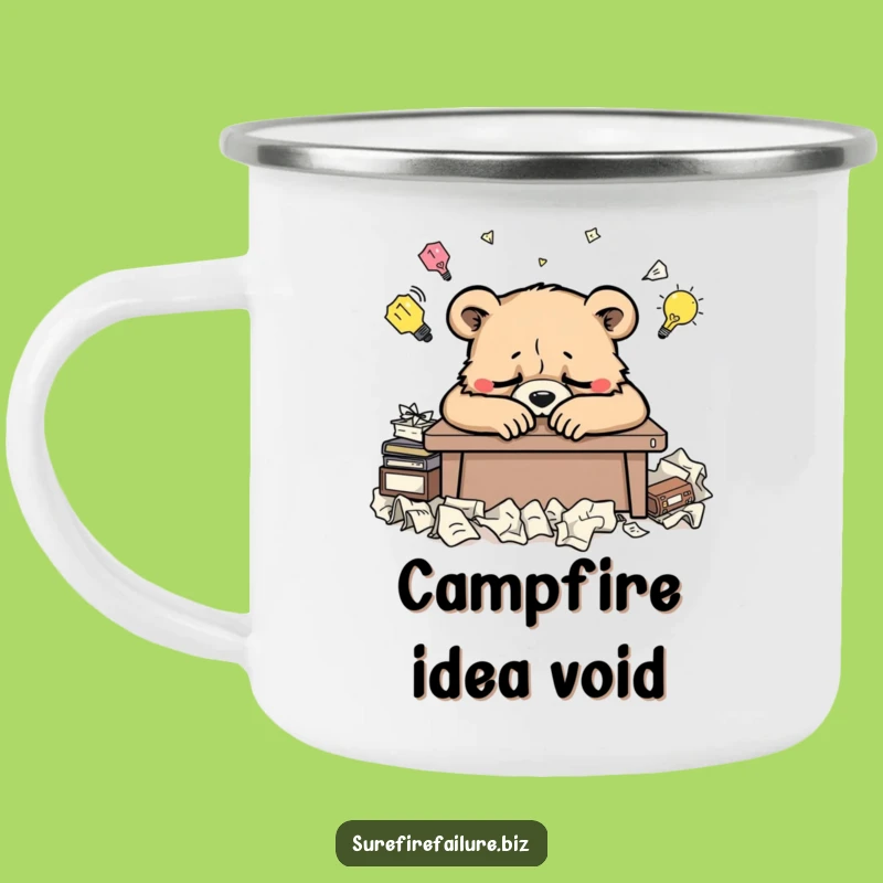 Funny Bear Desk Camping Mug - Durable and Hilarious Outdoor Creative Companion