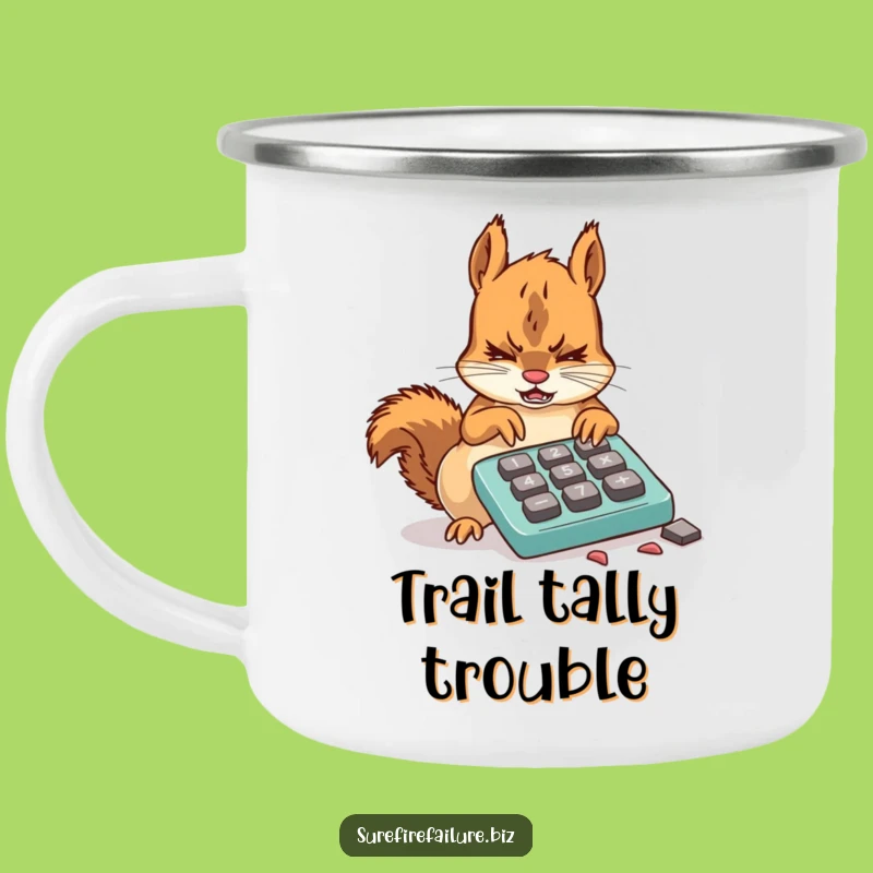Funny Squirrel Calculator Camping Mug - Durable and Hilarious Outdoor Problem Solver