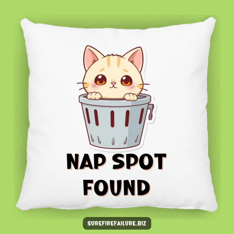 Funny Cat Wastebasket Pillow: Soft Curious Kitty Cushion for Cozy Gifts