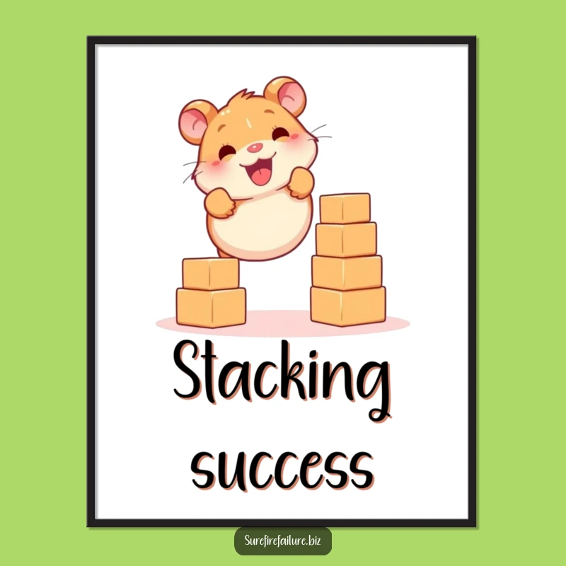 Funny Hamster Digital Art - Balancing Instant Download, Perfect Gift