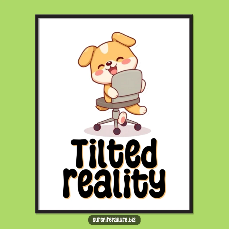 Funny Dog Tail Chasing Digital Art: Printable Happy Pup Decor for Gifts