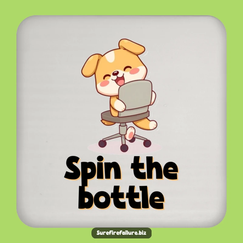 Funny Dog Tail Chasing Coaster Set: Protect Surfaces with Happy Pup Charm