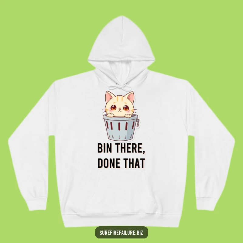 Funny Cat Wastebasket Hoodie: Cozy Curious Kitten Sweatshirt for Awesome Gifts
