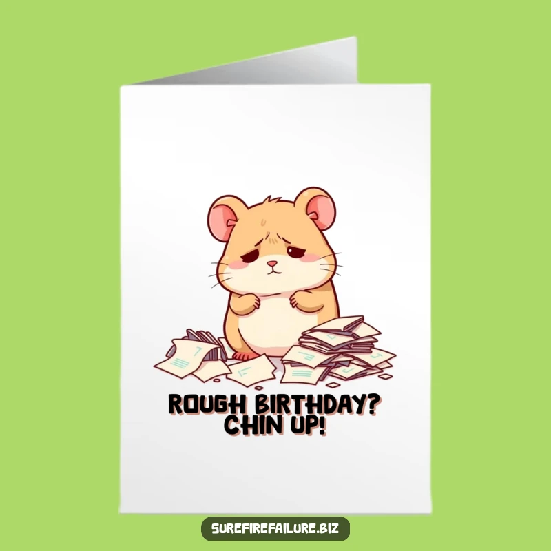 Free Printable Dejected Hamster Birthday Card - Funny Office Humor Download