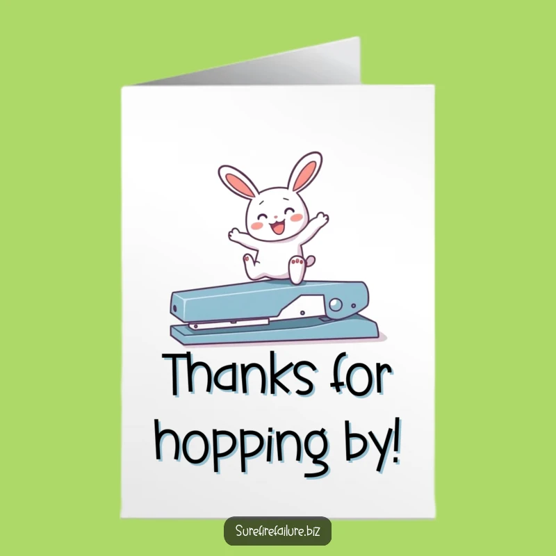 Free Printable Bunny Thank You Card - Funny Goofy Appreciation Download